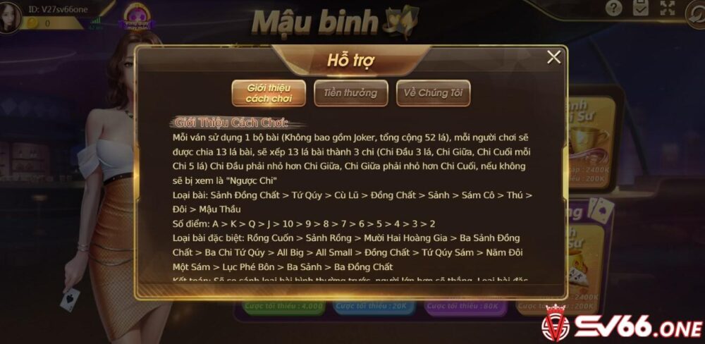 Mậu binh SV66 có cách chơi rất dễ dàng 